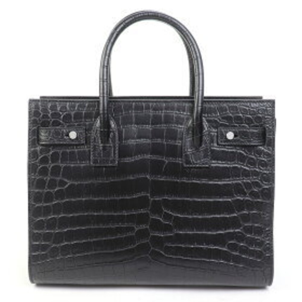 Saint Laurent black Baby bag shoulder crocodile Jour embossed leather YVES Sac - Picture 3 of 7